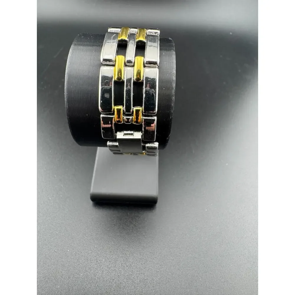 Vintage Two-Tone Quartz Watch Roman Numeral Dial Ladies
